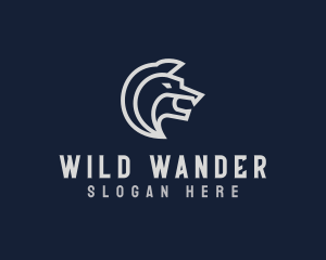 Luxury Wild Wolf logo design