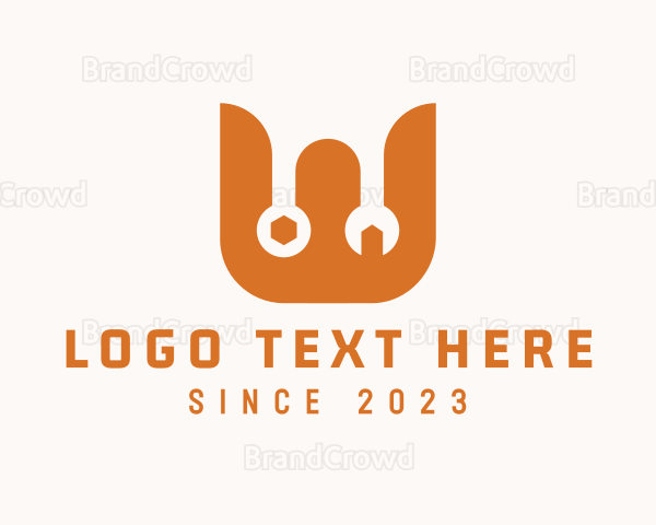 Handyman Tools Letter W Logo