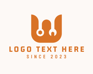Orange - Handyman Tools Letter W logo design