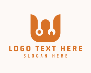 Handyman Tools Letter W  Logo