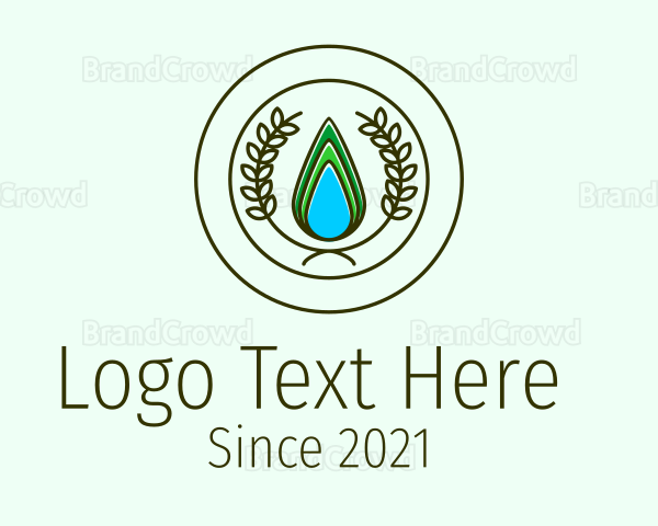 Organic Wreath Badge Logo