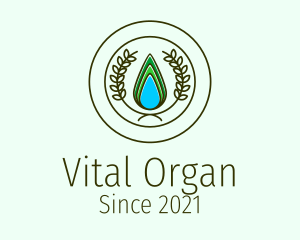 Organic Wreath Badge  logo design