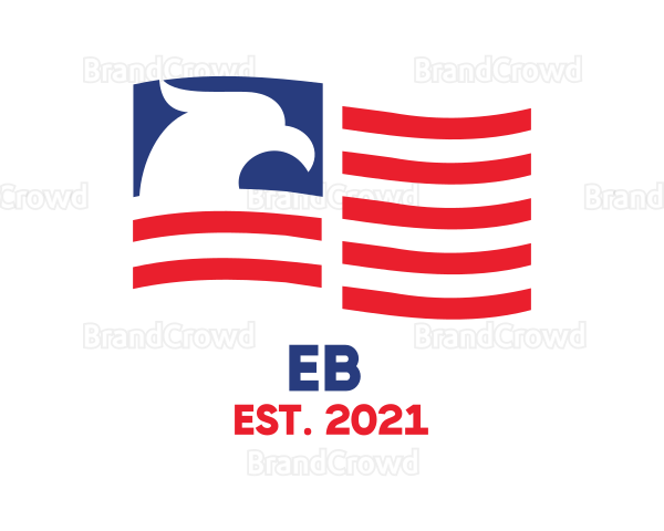 USA Flag American Eagle Logo