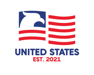 USA Flag American Eagle logo design