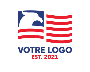 Veteran - USA Flag American Eagle logo design