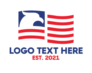 Trip - USA Flag American Eagle logo design