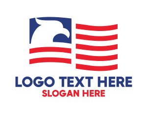 USA Flag American Eagle Logo