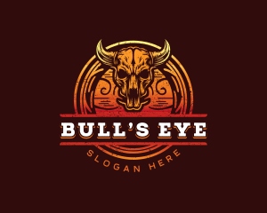 Skull Bull Ranch logo design