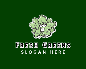 Vegetable - Cartoon Vegetable Lettuce logo design