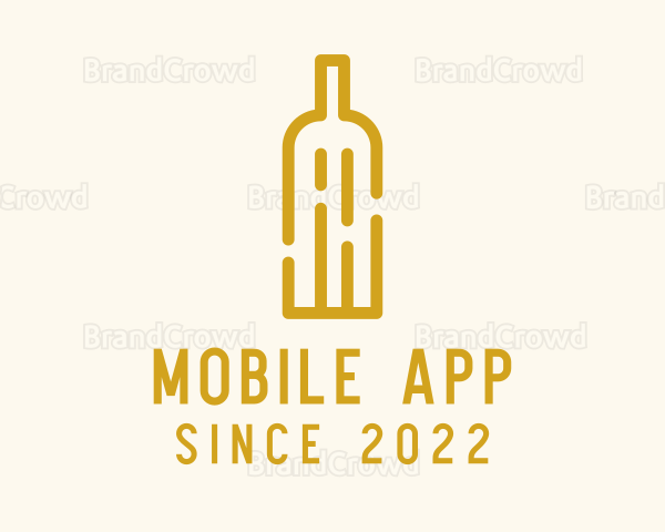 Yellow Wine Bottle Logo