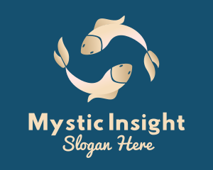 Psychic - Pisces Fish Horoscope logo design