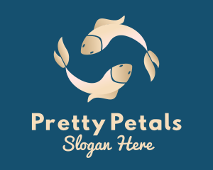 Pisces Fish Horoscope logo design