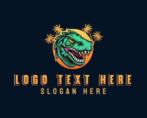 Angry - Wild Dinosaur Gaming logo design