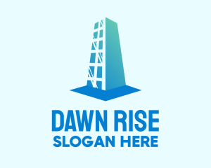 Blue High Rise Building  logo design