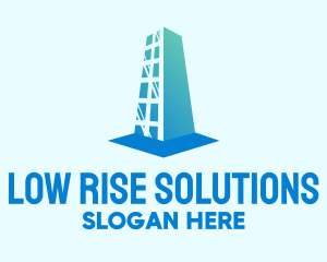 Blue High Rise Building  logo design