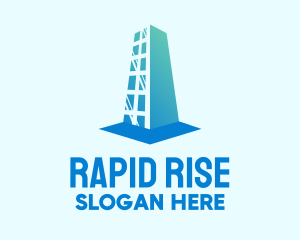 Blue High Rise Building  logo design