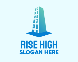 Blue High Rise Building  logo design