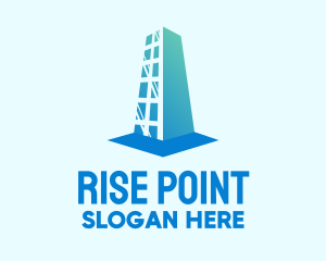 Blue High Rise Building  logo design