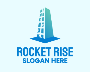 Blue High Rise Building  logo design