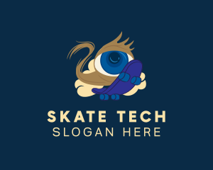 Kickflip - Skateboarding Eye Streetwear logo design