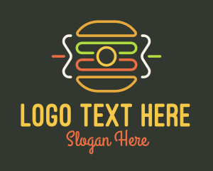 Sign - Neon Sandwich Camera Monoline logo design