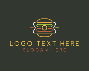 Neon Sandwich Camera Monoline Logo