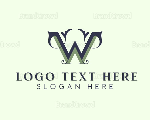 Ornate Boutique Letter W Logo