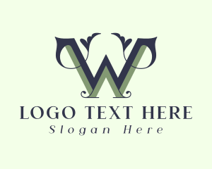 Ornate Event Styling Letter W Logo