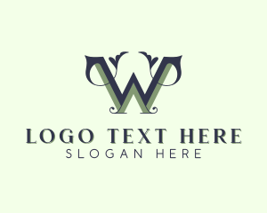 Letter W - Ornate Boutique Letter W logo design