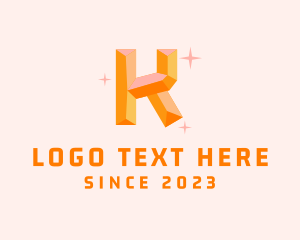 Crystal - Shiny Gem Letter K logo design