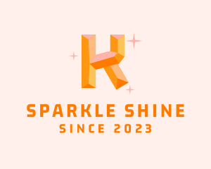 Twinkle - Shiny Gem Letter K logo design