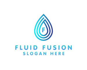 Water Droplet Hydro Utility logo design