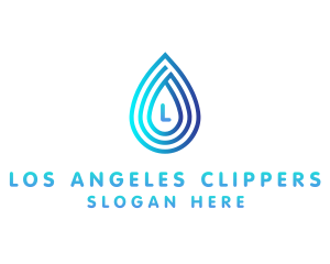 Purified - Water Droplet Hydro Utility logo design