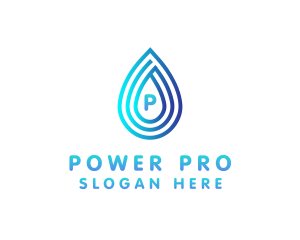 Utility - Water Droplet Hydro Utility logo design