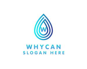 Pipe - Water Droplet Hydro Utility logo design