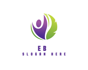 Vegetarian - Nature Wellness Leaf logo design