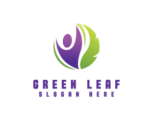 Nature Wellness Leaf logo design