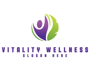 Nature Wellness Leaf logo design