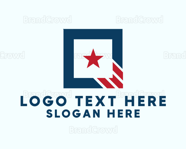 Stars And Stripes Square Logo