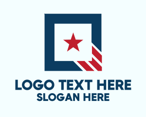 Politics - Stars And Stripes Square logo design