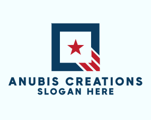 Stars And Stripes Square logo design