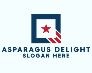 Stars And Stripes Square logo design