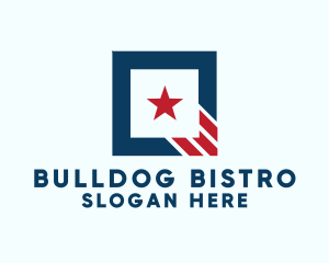 Stars And Stripes Square logo design