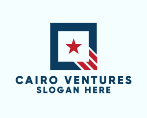 Stars And Stripes Square logo design