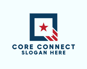 Stars And Stripes Square logo design