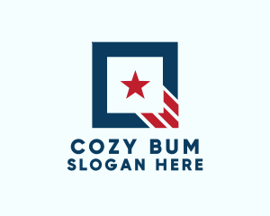 Stars And Stripes Square logo design