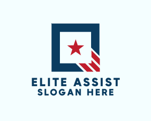 Stars And Stripes Square logo design