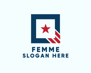 Stars And Stripes Square logo design