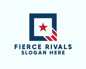 Stars And Stripes Square logo design