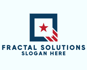 Stars And Stripes Square logo design